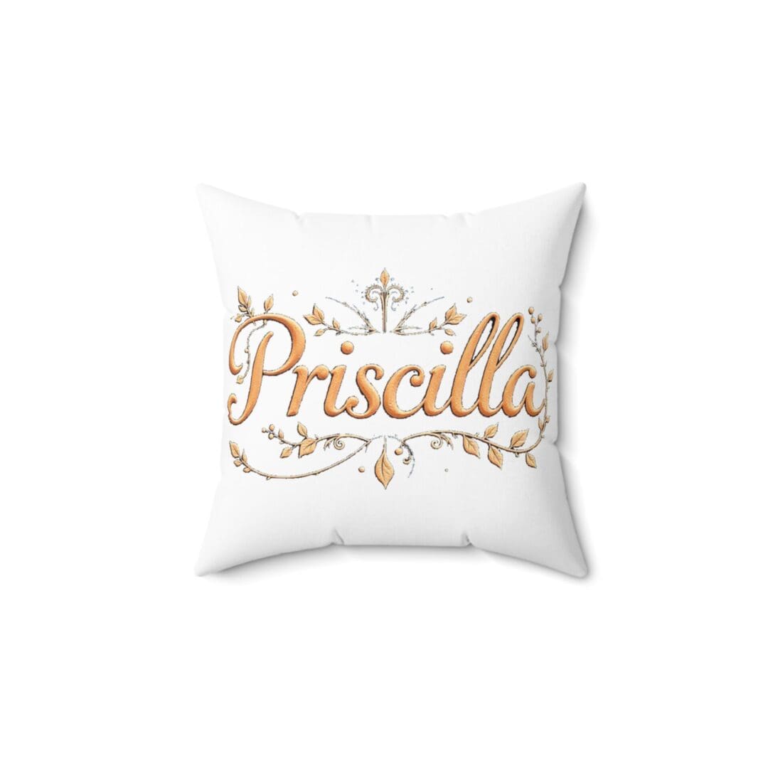 Personalized Floral Name Pillow – Elegant Home Décor for Gift Giving