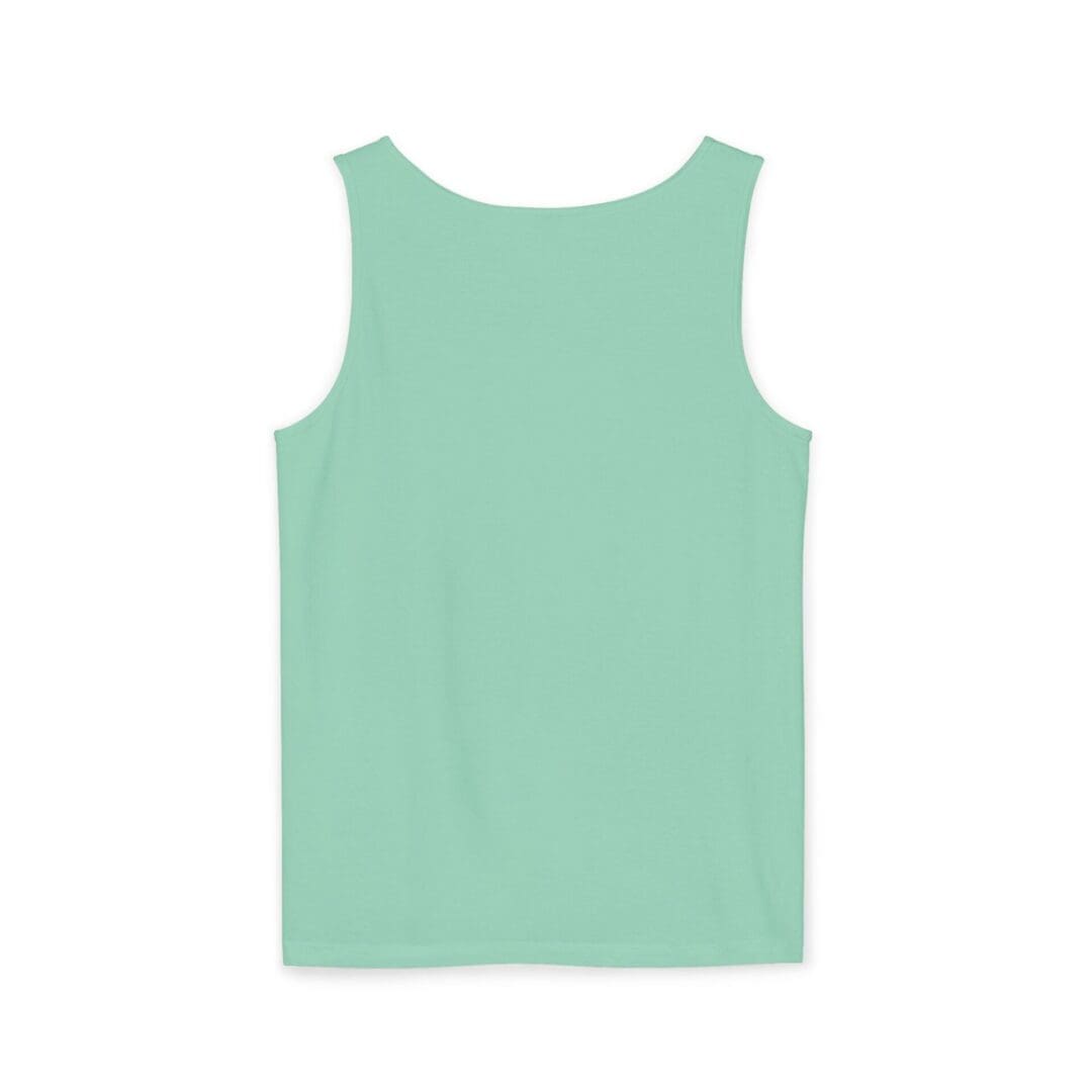 Plain mint green sleeveless tank top.