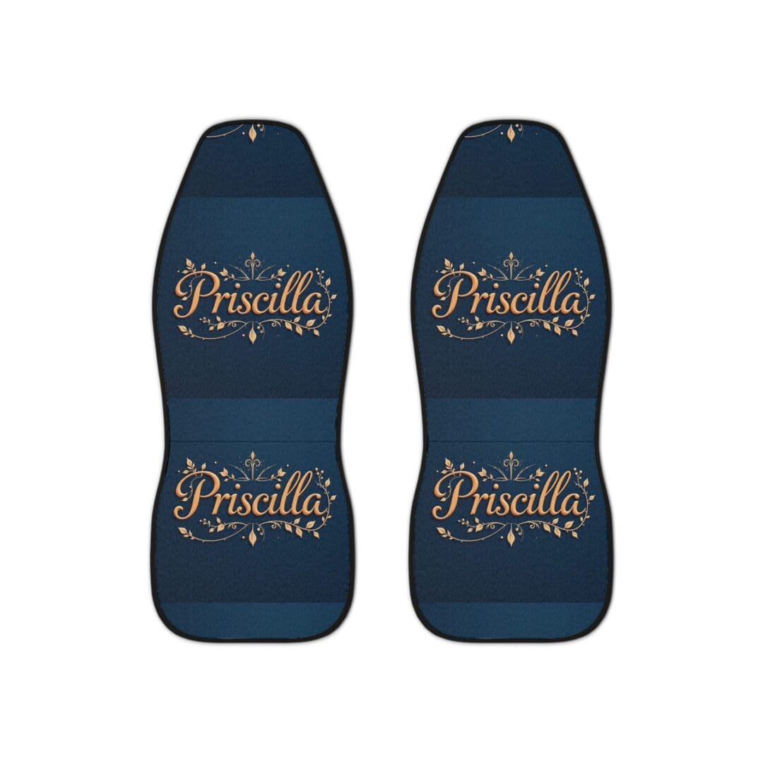 Personalized Floral Car Seat Covers - Custom Priscilla Design