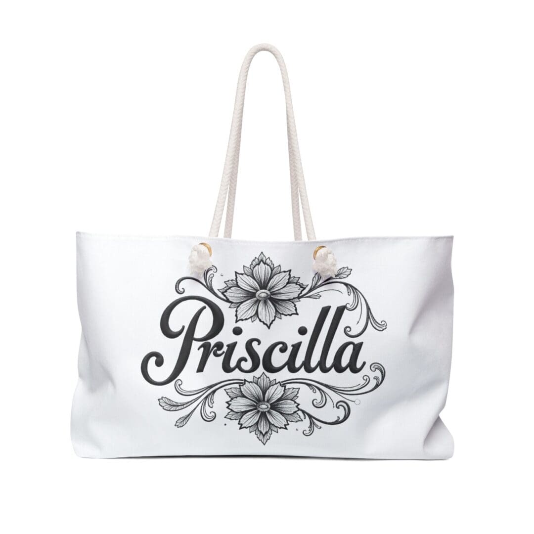 Personalized Floral Weekender Bag - Stylish Travel Tote for Getaways