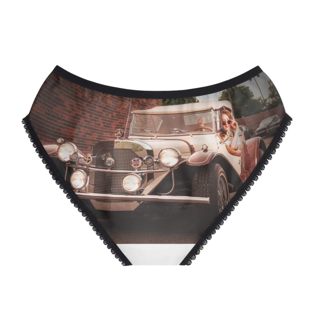 Vintage Car Print Women's Briefs - Retro Style Underwear