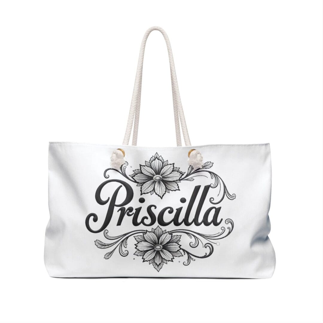 Personalized Floral Weekender Bag - Stylish Travel Tote for Getaways