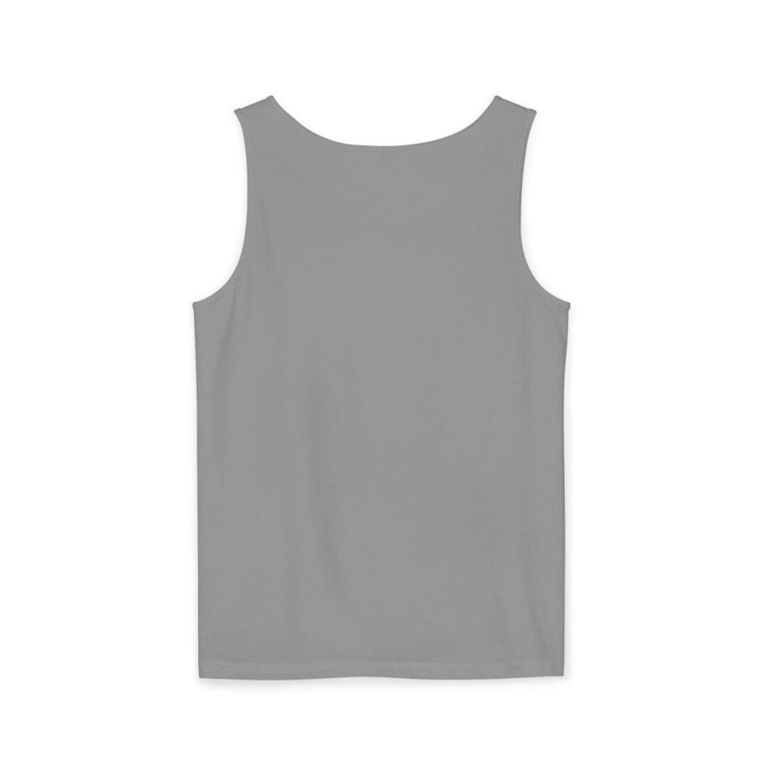 Plain gray sleeveless tank top.