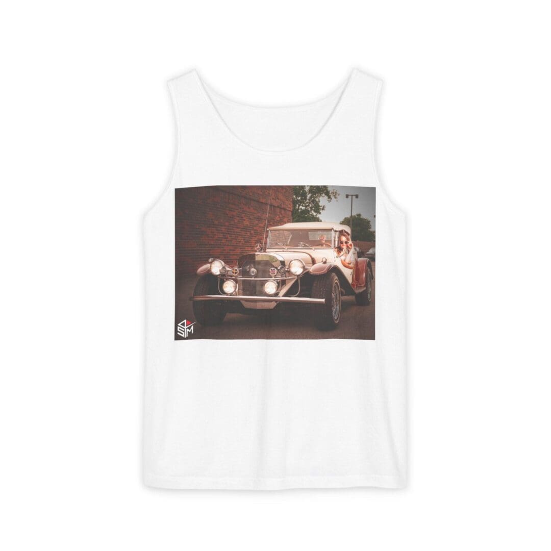 Classic Car Graphic Tank Top - Retro Vibe Unisex Apparel
