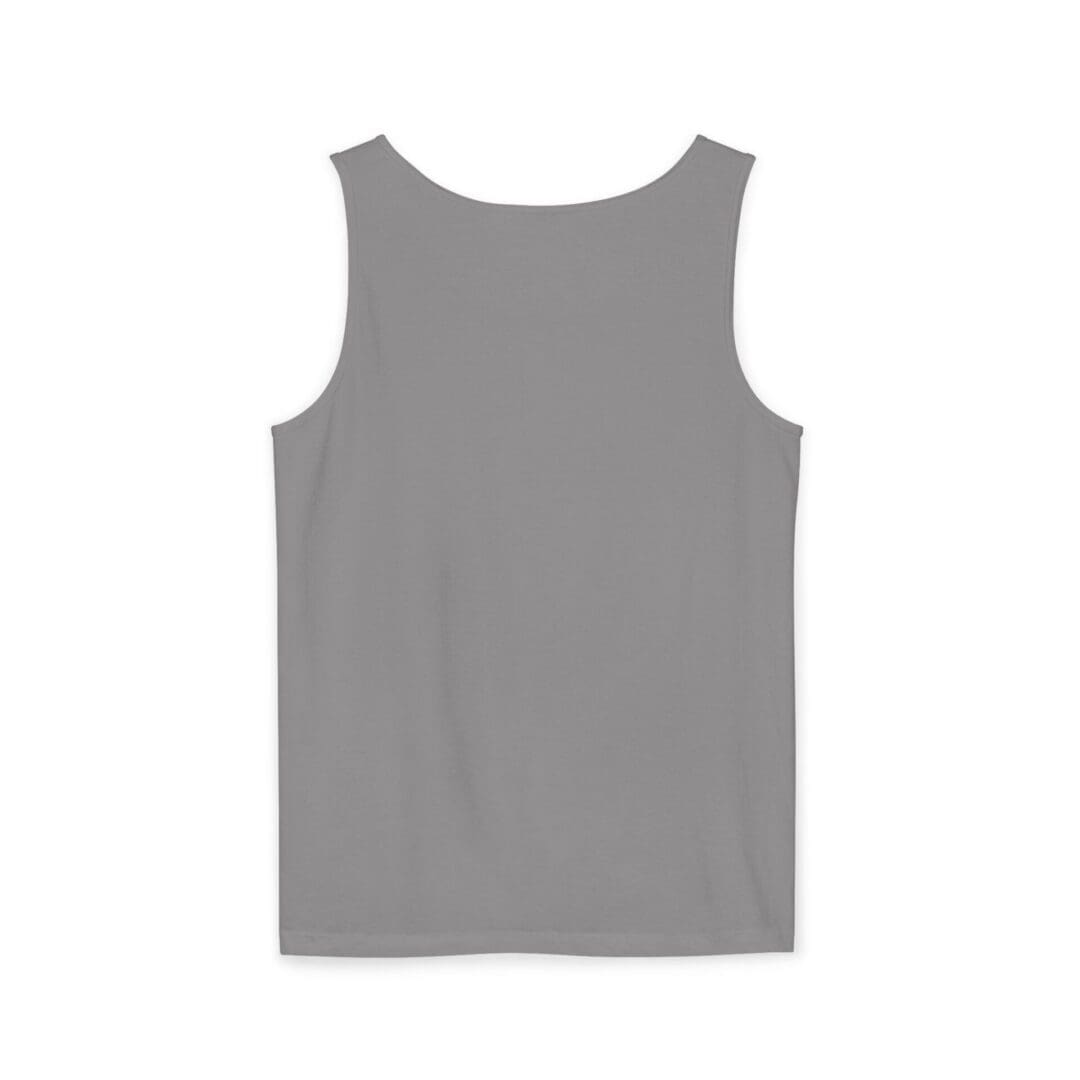 Simple gray sleeveless tank top on a white background.