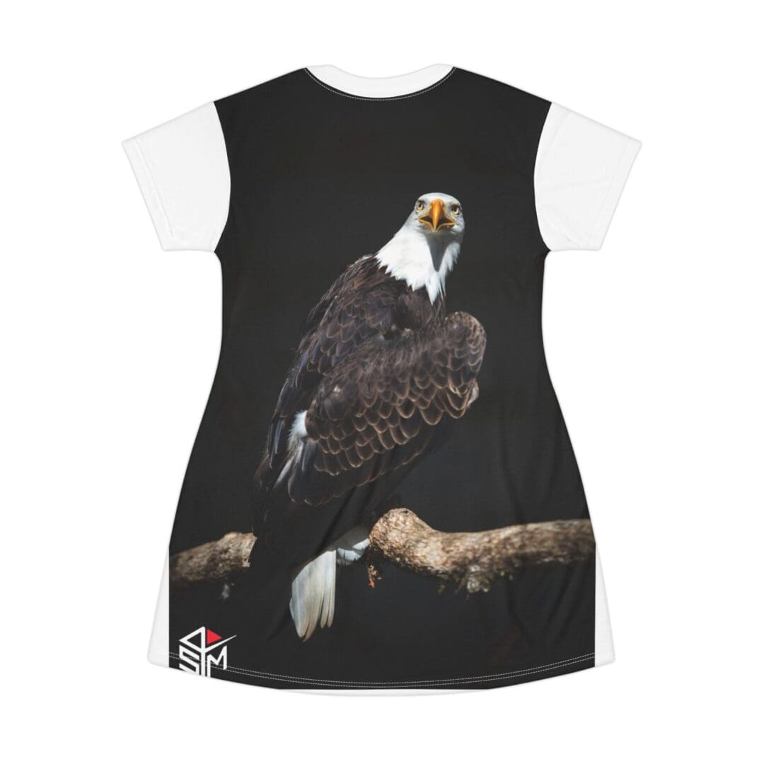 Majestic Eagle T-Shirt Dress | Casual Wildlife Fashion for Nature Lovers