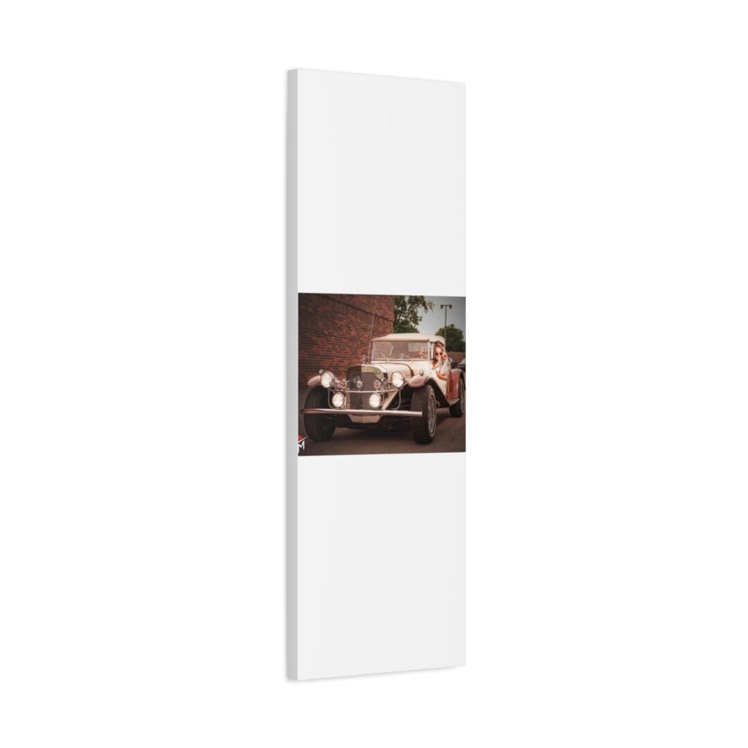 Tall white panel with a centered photo of a cozy workspace.