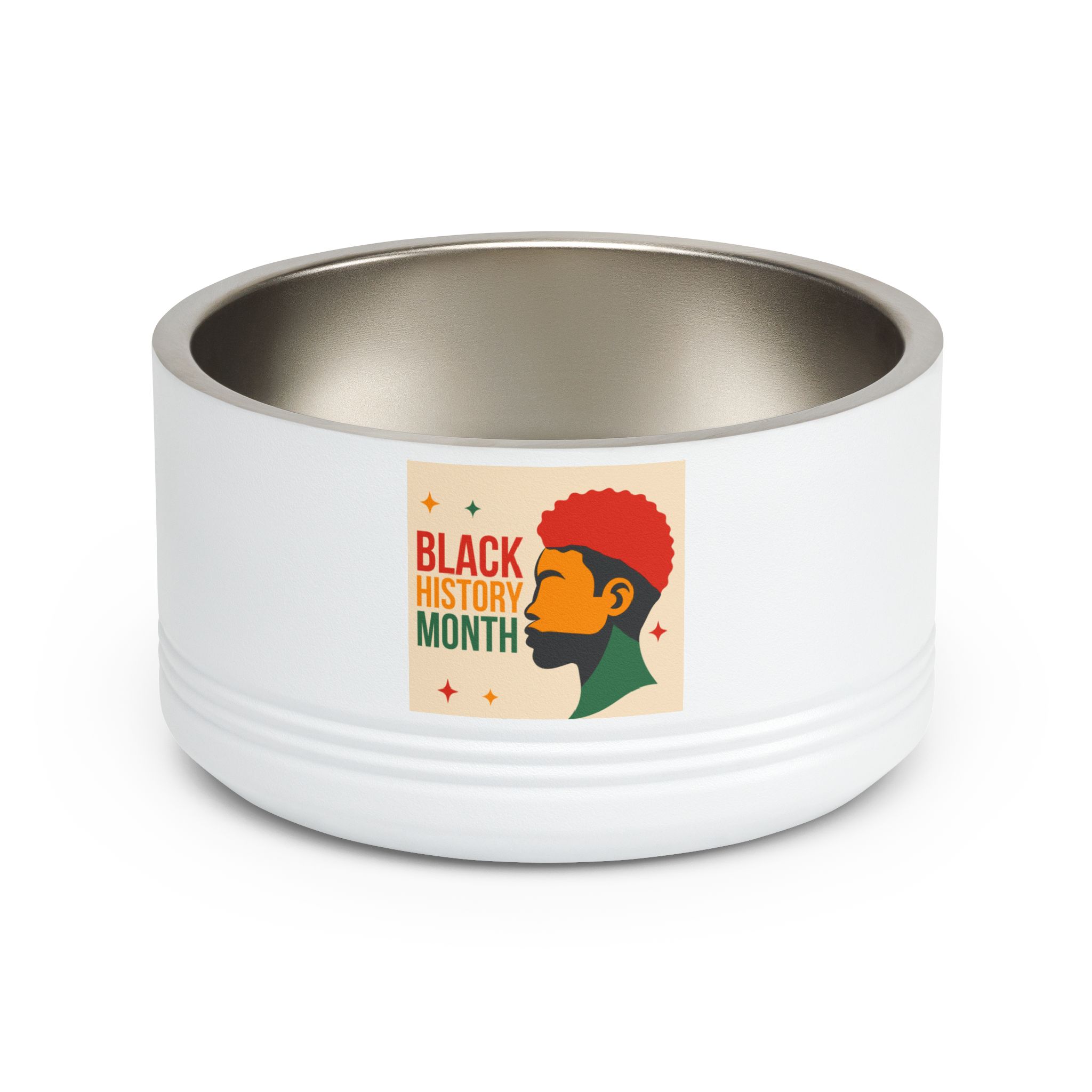 Black History Month Pet Bowl — 18oz Stainless Steel Dog & Cat Bowl