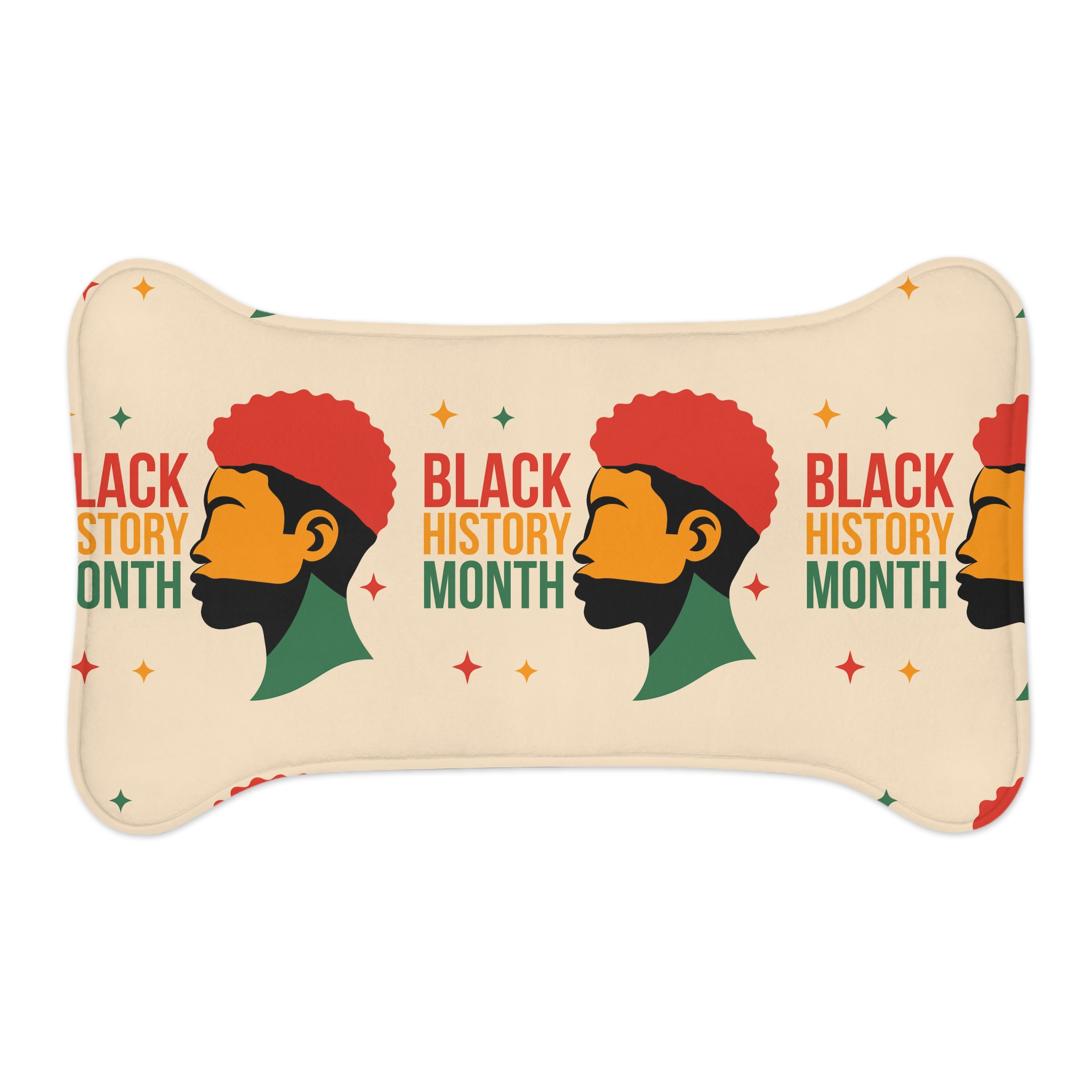 Black History Month Pet Feeding Mat — Celebratory Dog & Cat Bowl Placemat