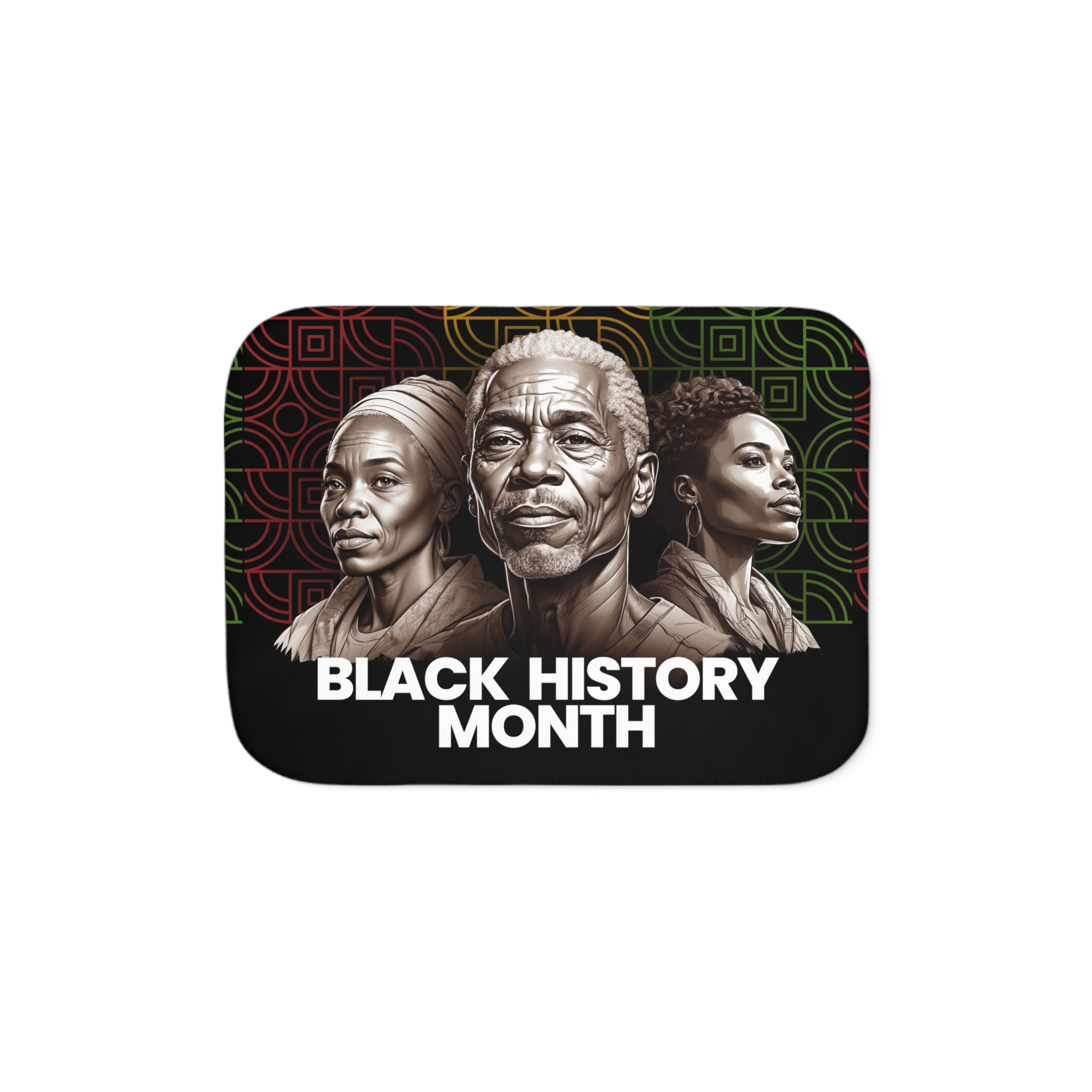 Black History Month Sherpa Blanket – Honorary Portraits Design