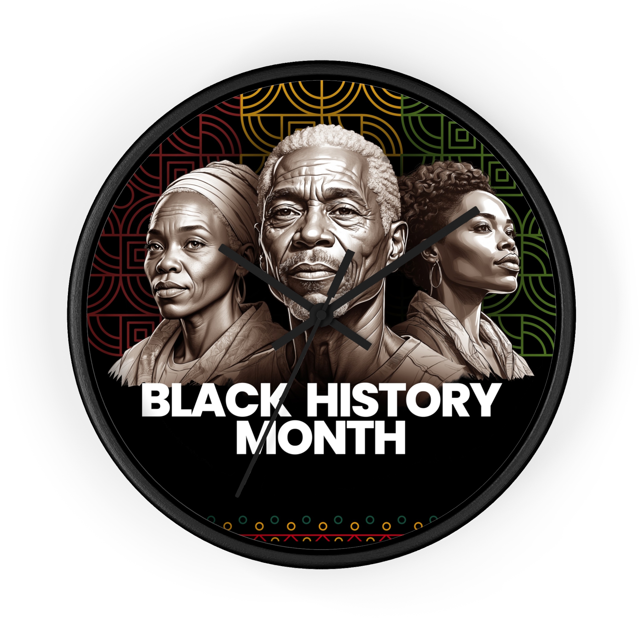 Black History Month Wall Clock — Inspirational African American Legacy Home Decor