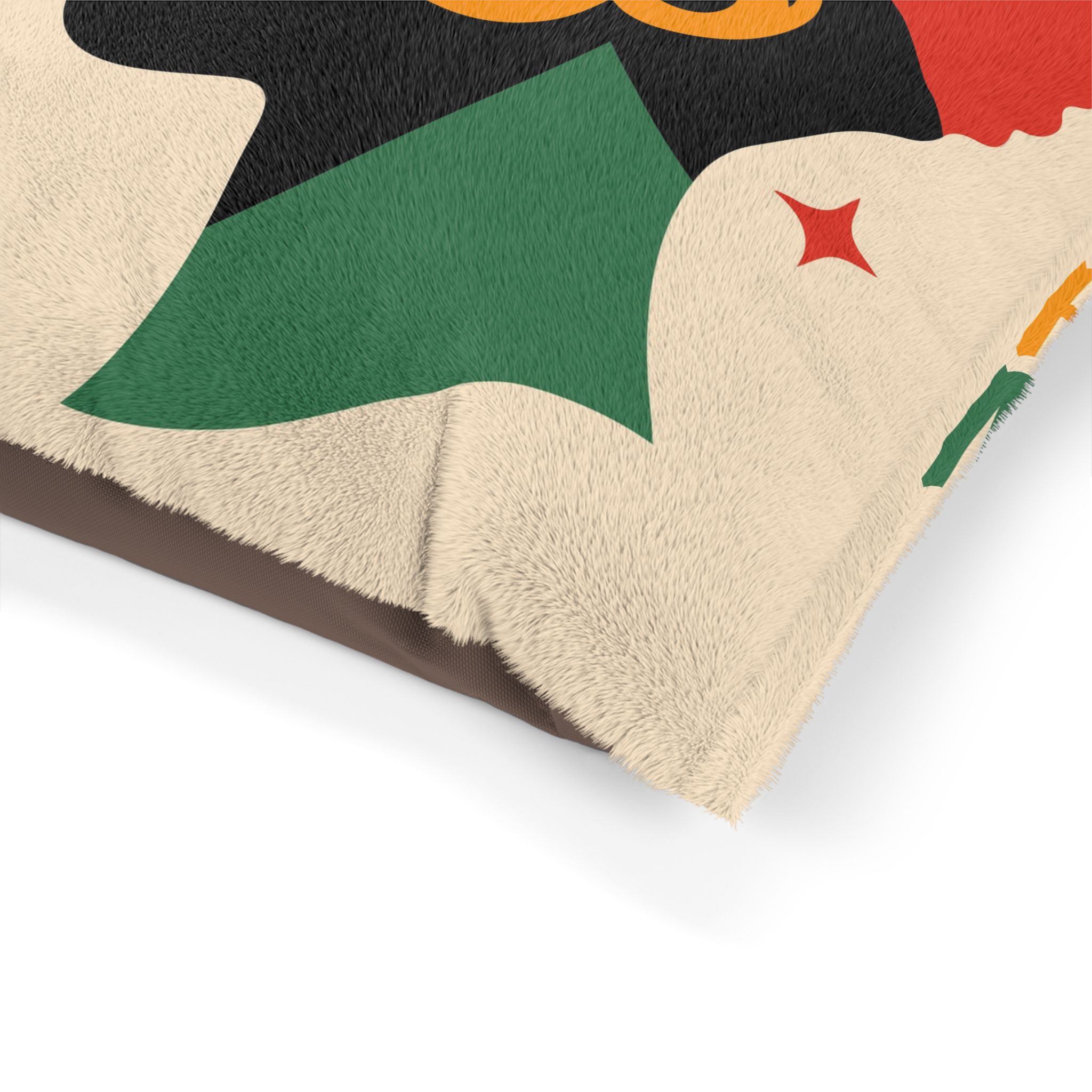 Black History Month Pet Bed — Afro Silhouette Dog & Cat Cushion