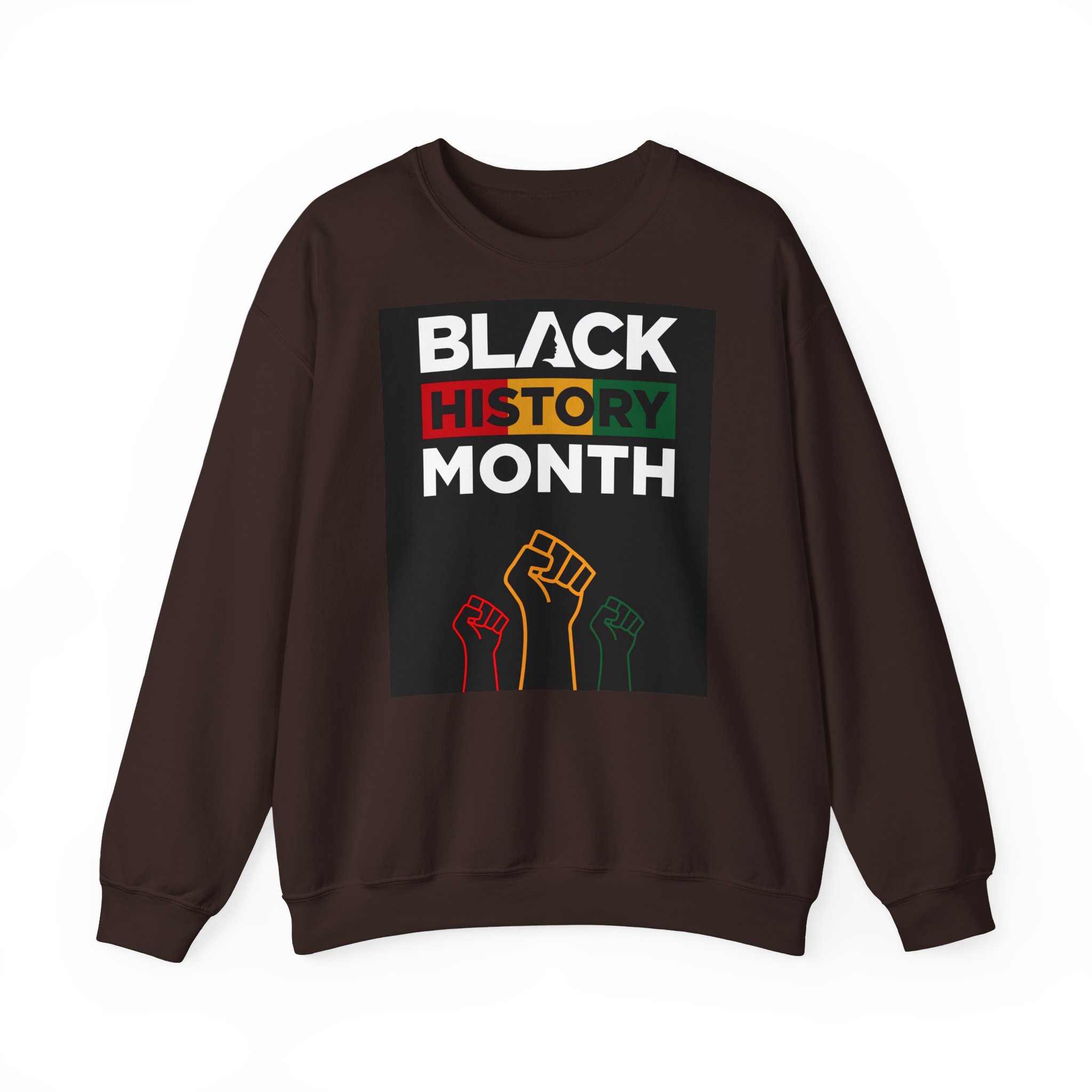Black History Month Sweatshirt - Raised Fist Graphic Crewneck